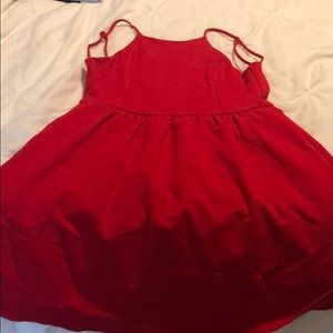 Red skater dress